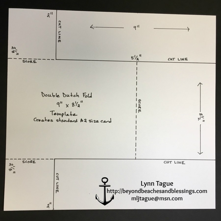 StampinUp Double Dutch Fold Card Template, designed by demo Lynn Tague. See more cards and gift ideas at BeyondBeachesandBlessings.com #BeyondBeachesandBlessings