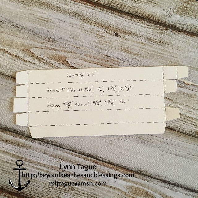 StampinUp, 3D, Template for Gift Box for PenGem Pen, designed by demo Lynn Tague. See more cards and gift ideas at BeyondBeachesandBlessings.com #BeyondBeachesandBlessings