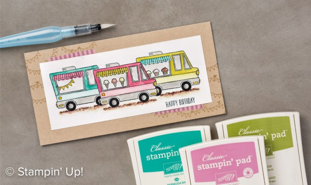 Stampin Up, Sale-A-Bration, SAB, Tasty Truck stamp set samples, Demo Lynn Tague, See cards and gifts ideas at BeyondBeachesandBelssings.com #BeyondBeachesandBlessings