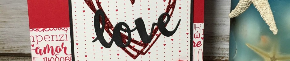 Stampin Up, CAS, Valentine Card, Sunshine Wishes Thinlits, Sending Love Designer Series Paper Stack, designed by Demo Lynn Tague, See more cards and gifts ideas at BeyondBeachesandBlessings.com #BeyondBeachesandBlessings #GDP072